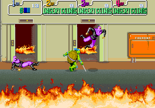 Teenage Mutant Ninja Turtles (US 4 Players, set 1) Screenshot 1